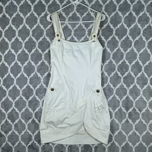 Z Spoke Mini Summer Dress Women Size 4 White Sleeveless Silk Blend Zac Posen